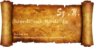 Szerényi Mihály névjegykártya